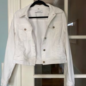 JBrand Harlow Crop White Jean Jacket